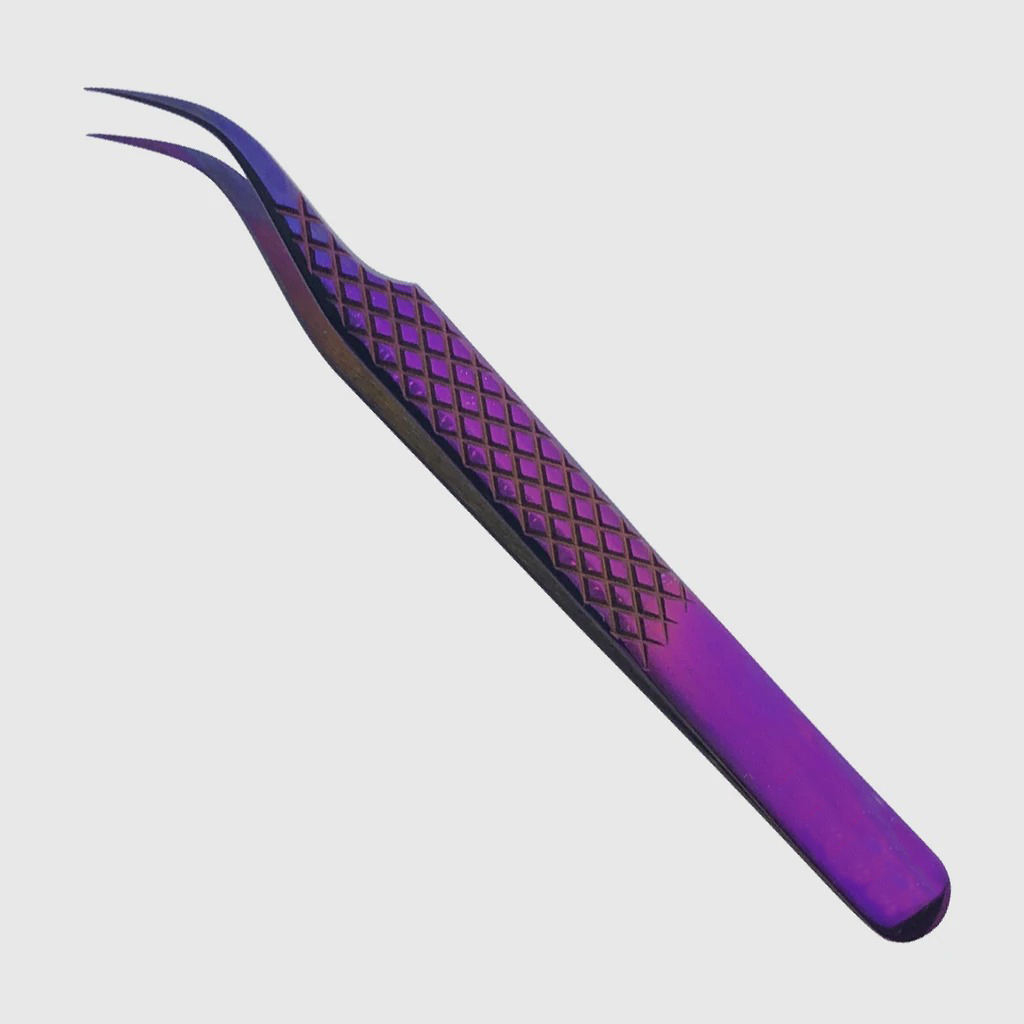 Semi Curved Electric-Purple Mermaid Tweezer